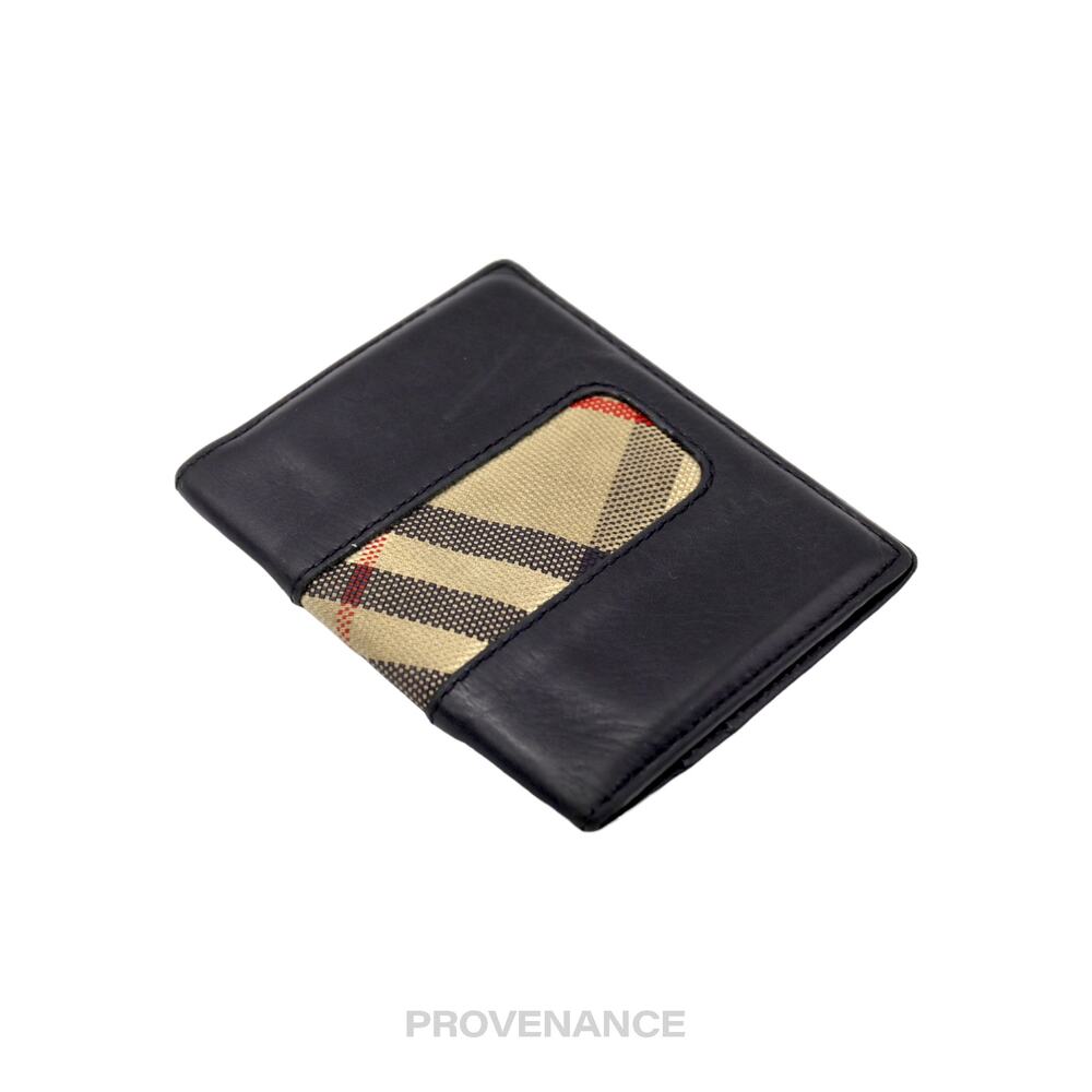 🔴 Burberry Pocket Organizer Wallet - Black Vintage Check - Picture 3 of 5